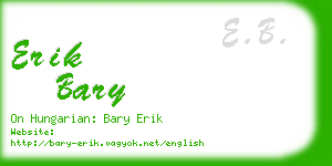 erik bary business card